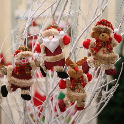 Festive Holiday Decor Ornament Set with Santa & Friends
