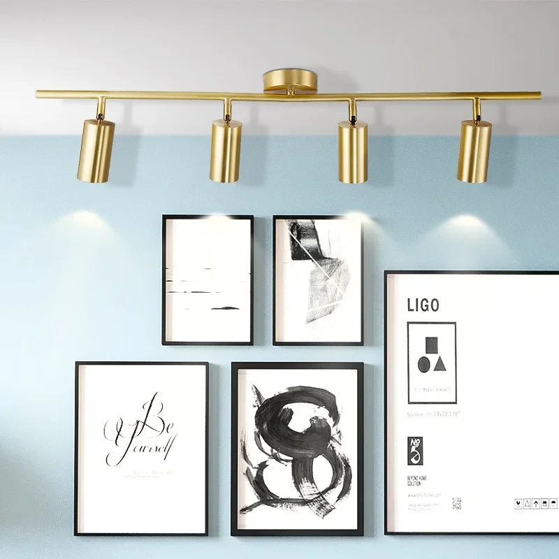 Sleek Gold LED Ceiling Lamp - Cofik