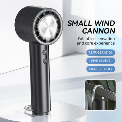 Compact Rechargeable Handheld Fan with LED Display