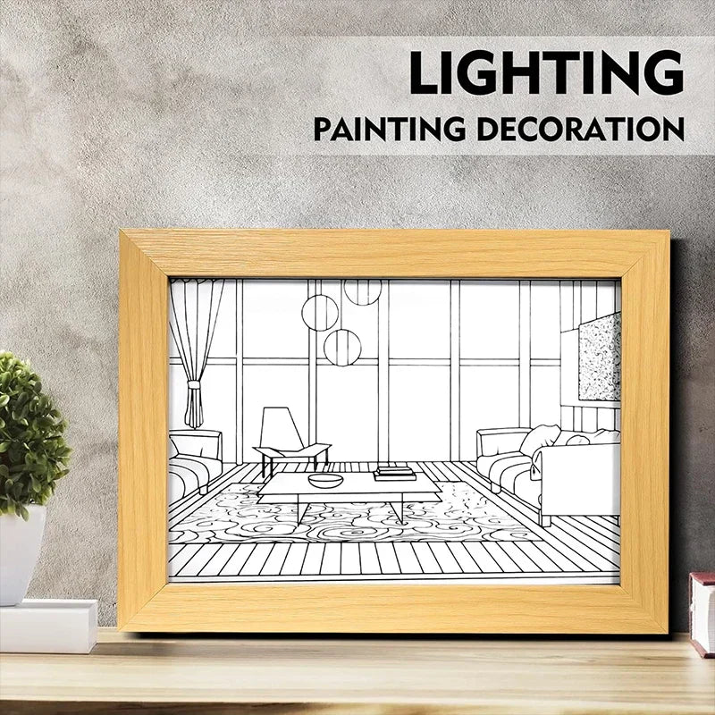 Colorful LED Wall Art Light Fixture