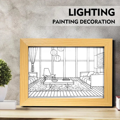 Colorful LED Wall Art Light Fixture