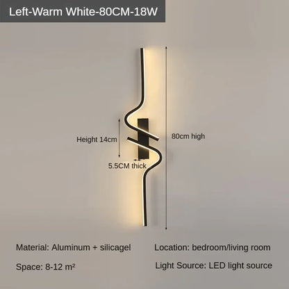Slim LED Wall Sconce Light for Bedroom and Living Room - Cofik
