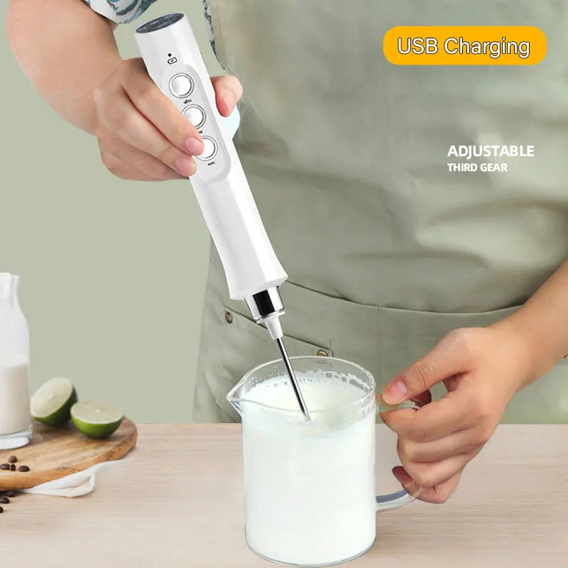 Portable Electric Milk Frother Coffee Mixer