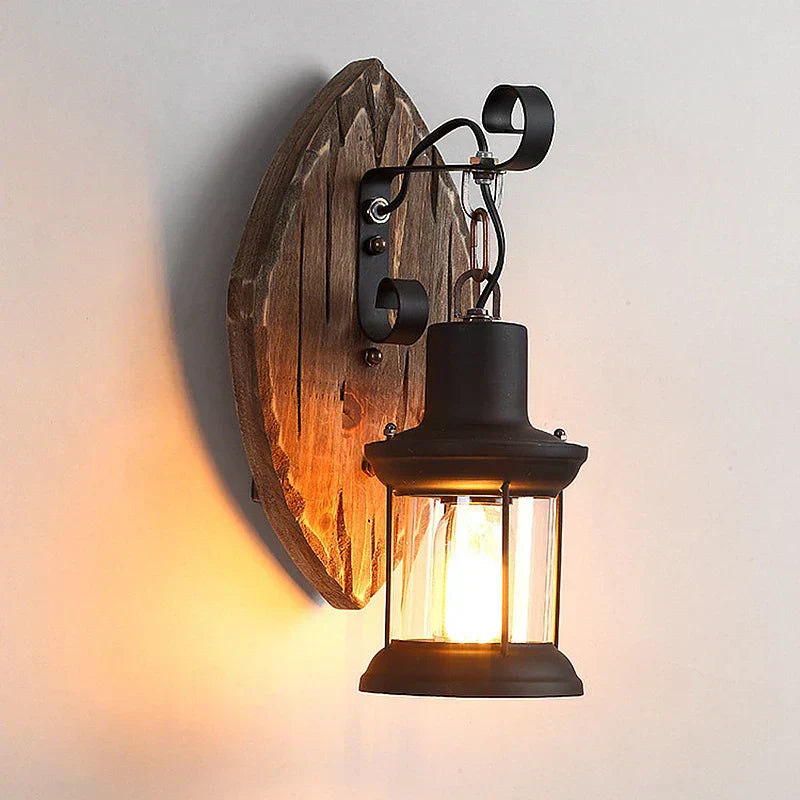 Vintage Metal Lantern Wall Lamp - Cofik