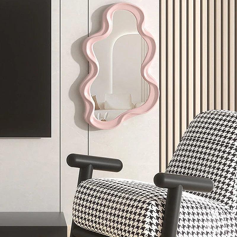 Round Cloud Wall Mirror for Home Decor
