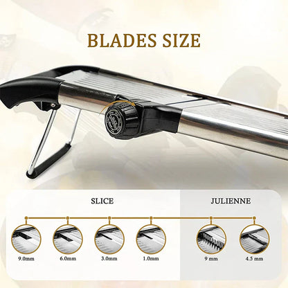 Easy Vegetable Slicer with Adjustable Stainless Steel Blade