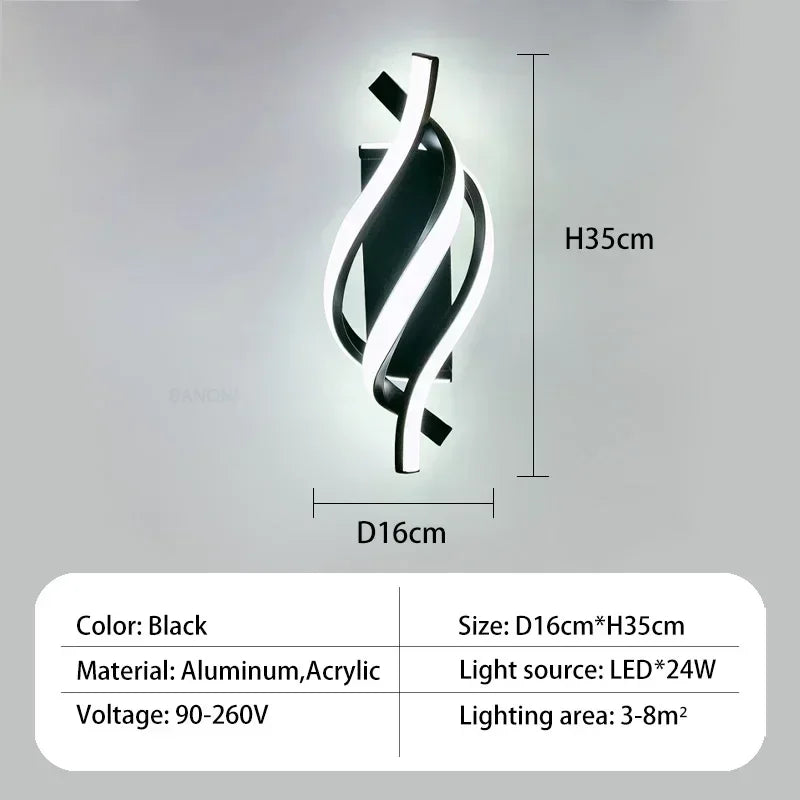 Stylish Curved LED Wall Sconce