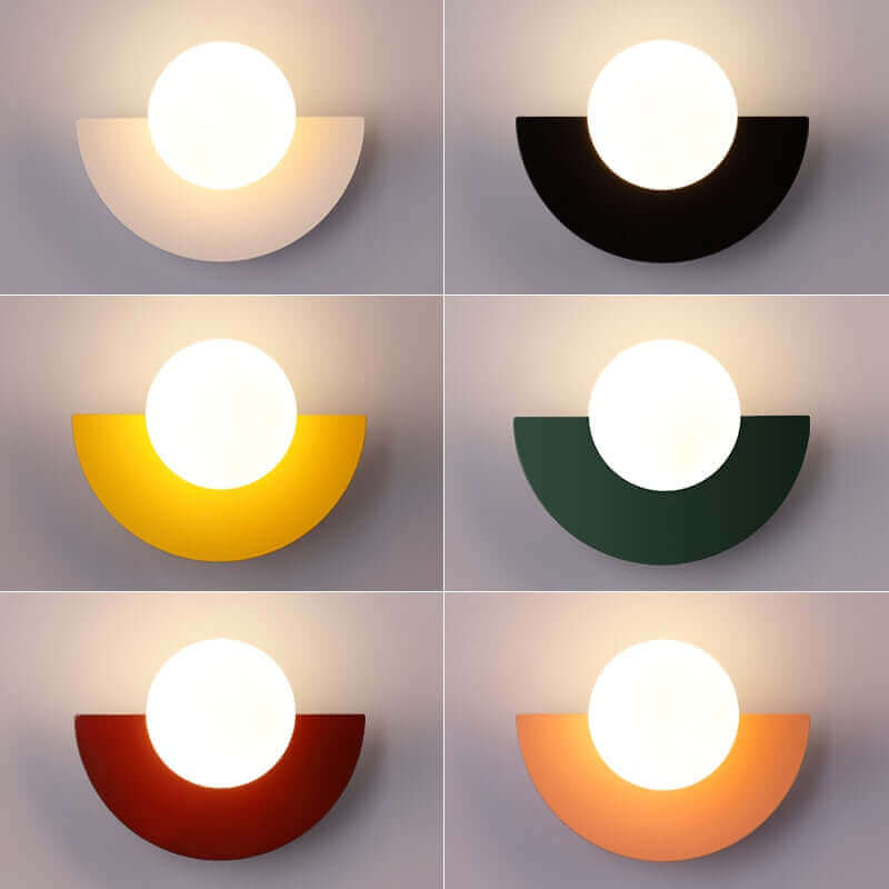 Elegant Half Moon Metal Wall Light