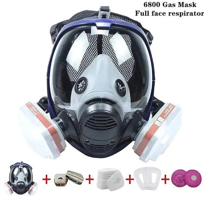 Protec | Full Face Respirator Mask with Fog-Free Lens and Air Filters