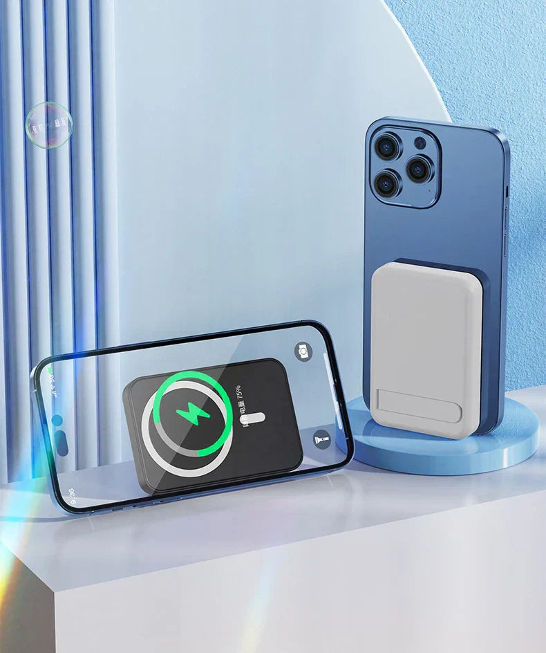 Portable Magnetic Phone Power Bank with Stand
