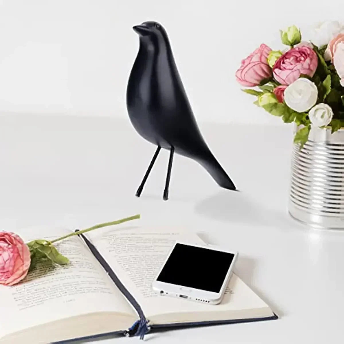 Decorative Bird Figurine Resin Sculpture
