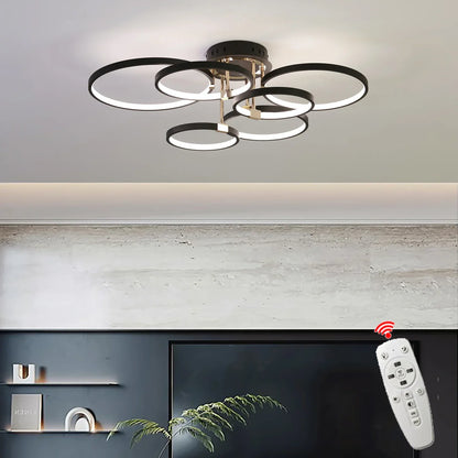 Bright Adjustable LED Chandelier Light with Remote