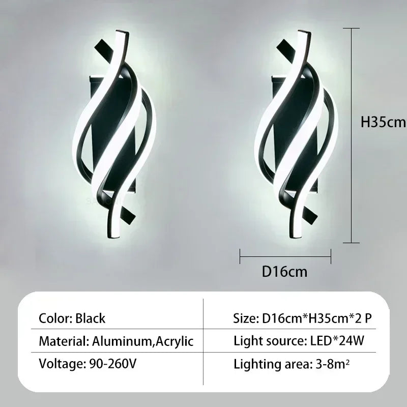 Stylish Curved LED Wall Sconce