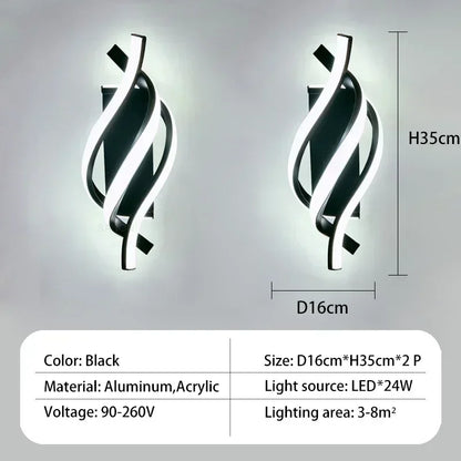 Stylish Curved LED Wall Sconce