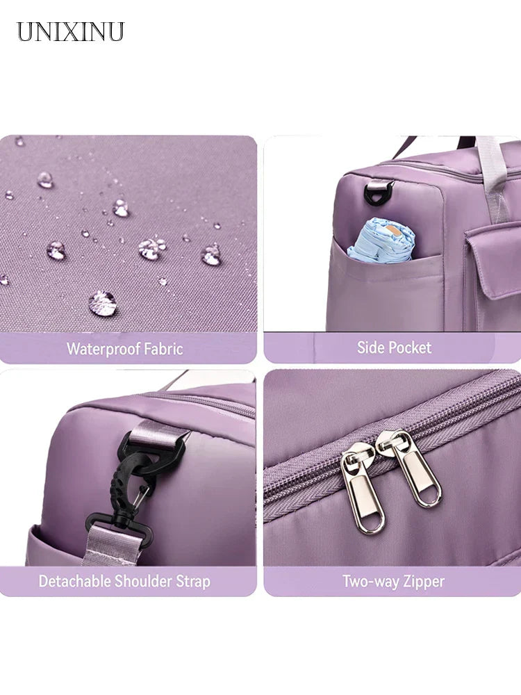 Stylish Women's 35L Travel Duffel Bag with Shoe Pocket