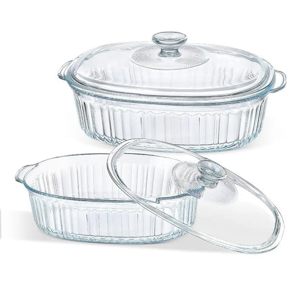 Non-Stick 4-Piece Glass Oven Dish Set - Cofik