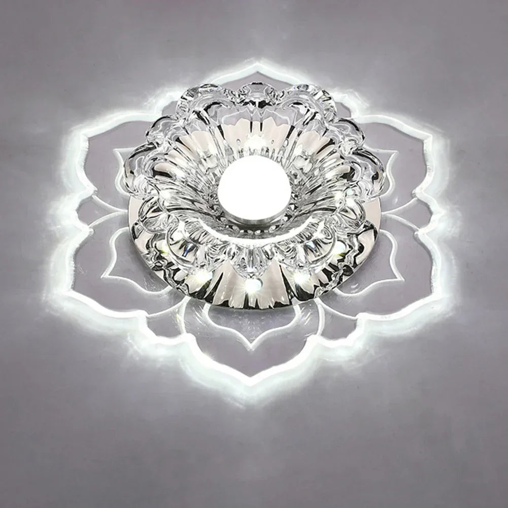 Elegant LED Crystal Chandelier Ceiling Light