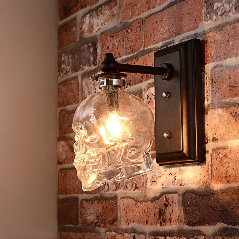 Dark Skull Vintage Wall Light