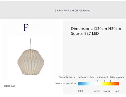 Beautiful Folded Paper Hanging Lamp