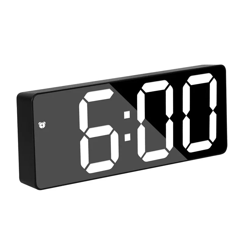Compact Digital LED Alarm Clock with Temperature Display