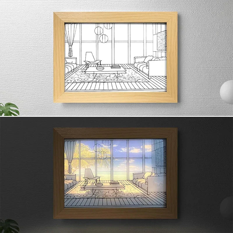 Colorful LED Wall Art Light Fixture