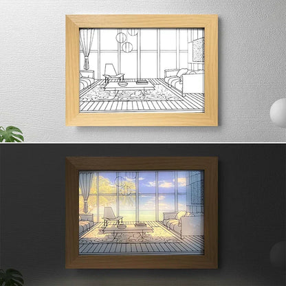 Colorful LED Wall Art Light Fixture