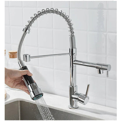 Premium Double Handle Kitchen Faucet