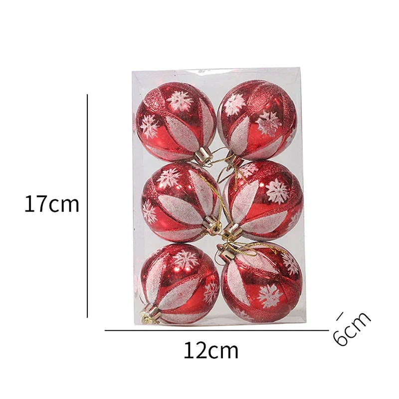 Luxury Red Gold Christmas Tree Baubles Set