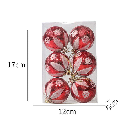 Luxury Red Gold Christmas Tree Baubles Set