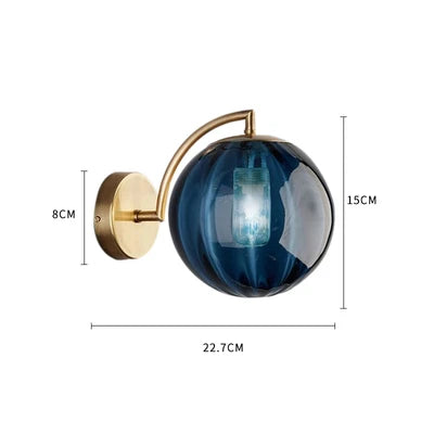 Sleek Glass Ball LED Wall Light