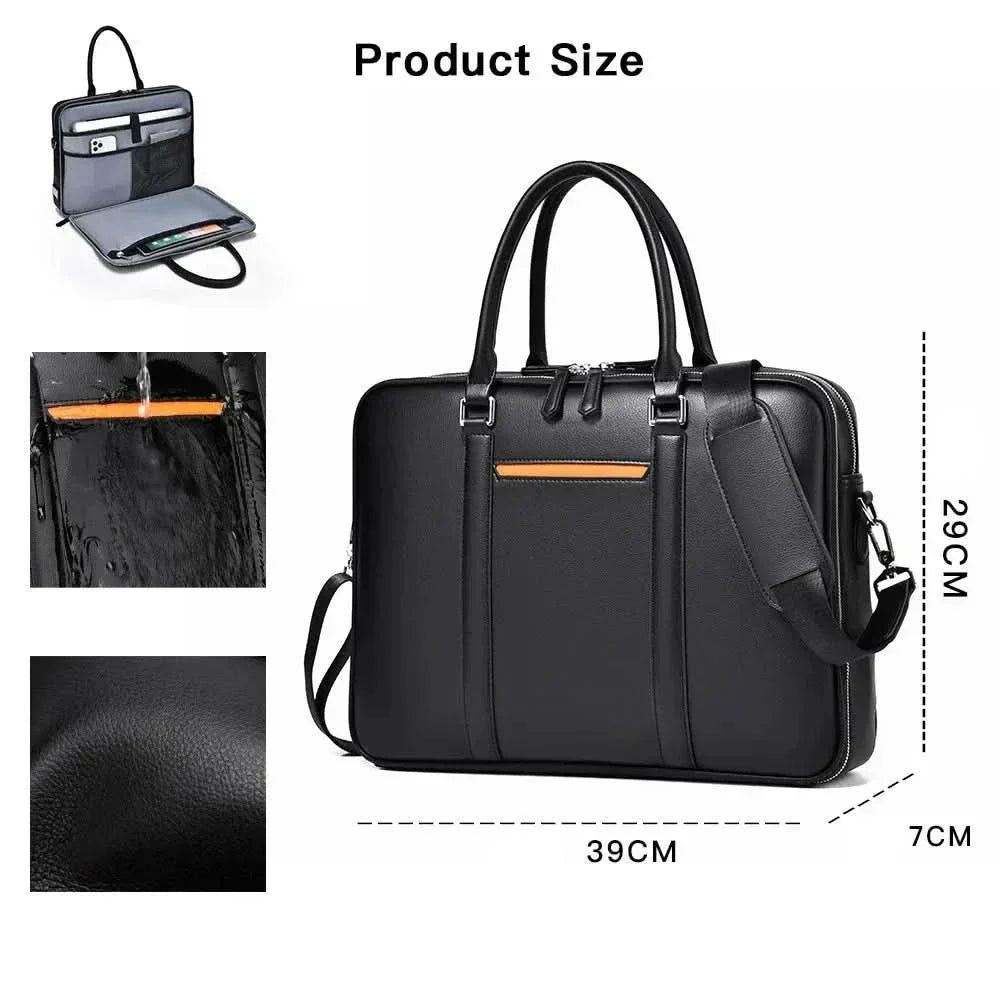 Professional Leather Laptop Crossbody Bag