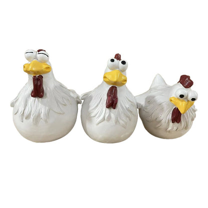 Fun Chicken Metal Garden Decoration