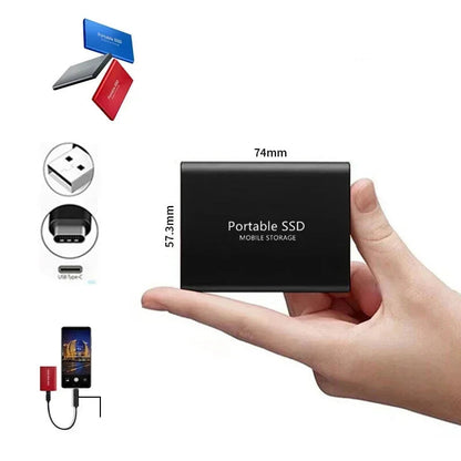 Fast Portable 128GB External SSD Drive
