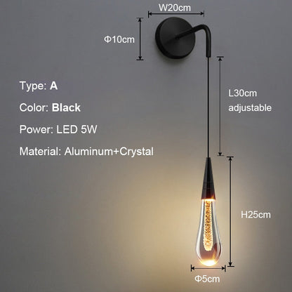 Elegant Glass Panel Wall Lamp