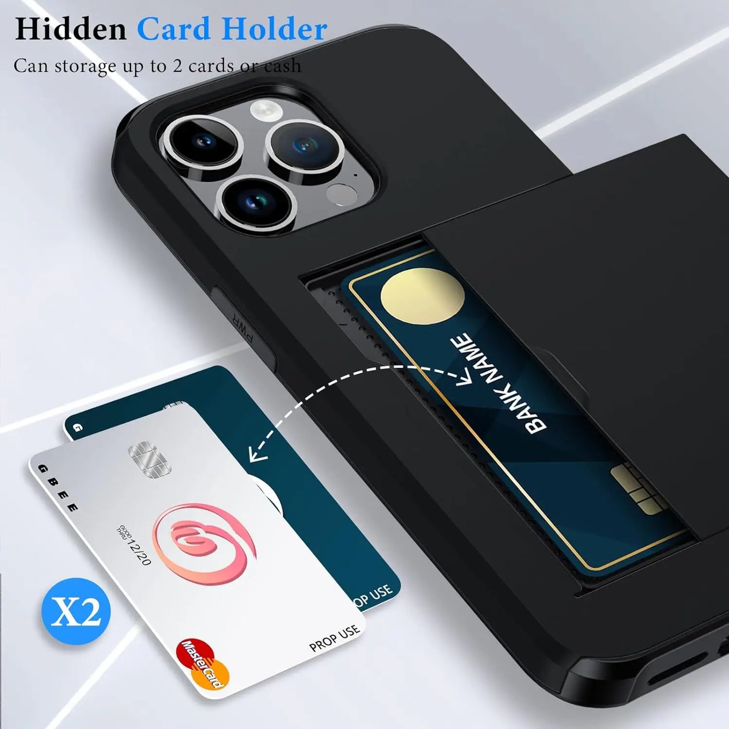 Thin Phone Case with Card Slot for iPhone 11