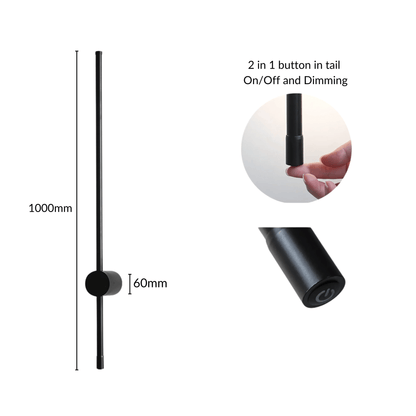 Elegant Black Fabric Contemporary Wall Lamp