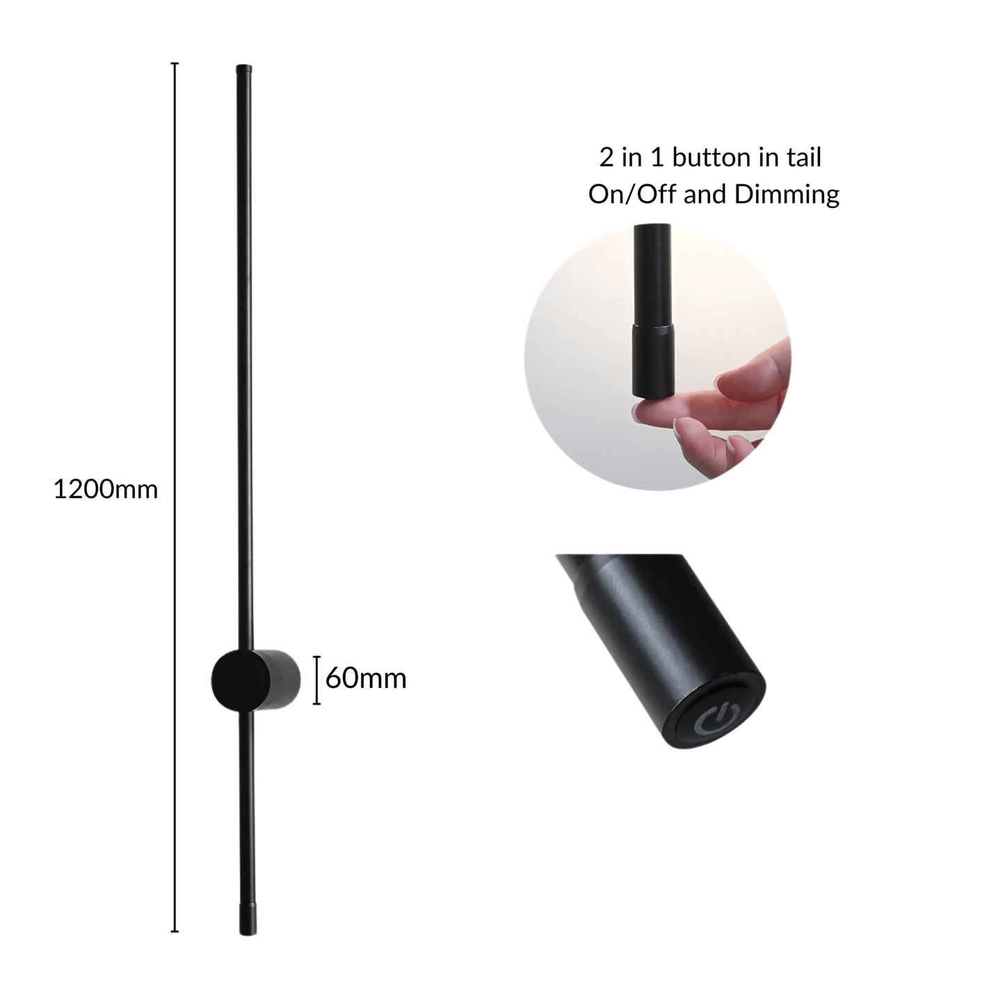 Elegant Black Fabric Contemporary Wall Lamp