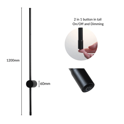 Elegant Black Fabric Contemporary Wall Lamp