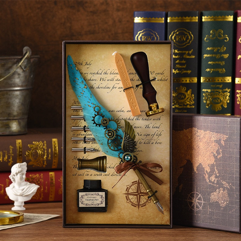 Stylish Phoenix Feather Artist Calligraphy Pen Set