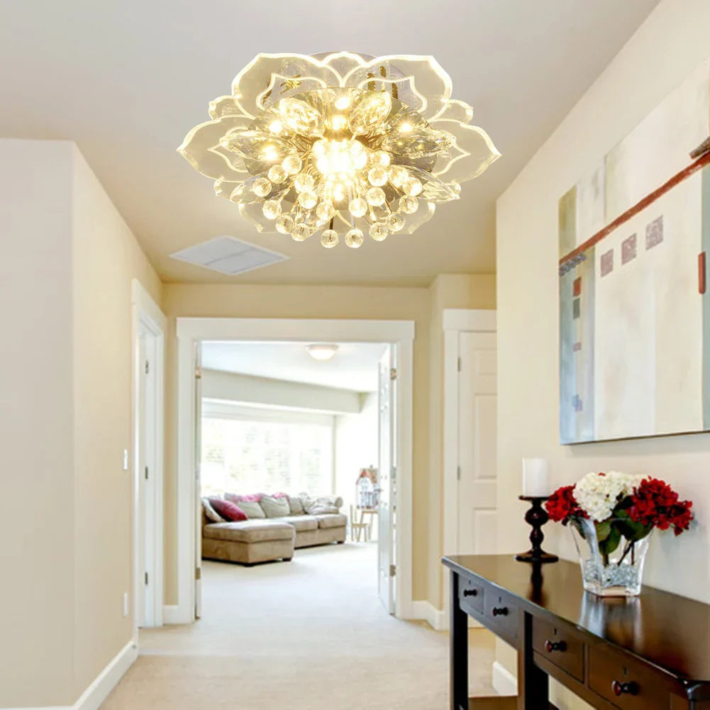 Bright LED Crystal Pendant Light Fixture
