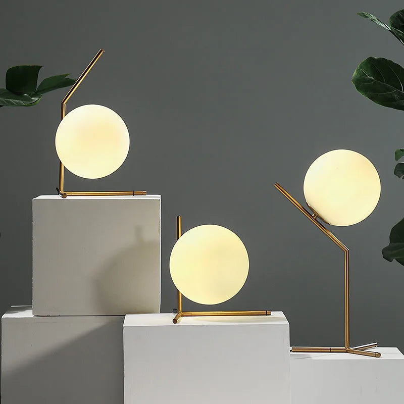 Stylish Glass Table Lamp with Soft Light