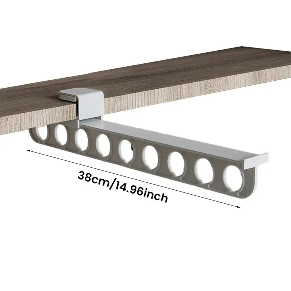 Space Saving Adjustable Closet Organizer Rail Hanger