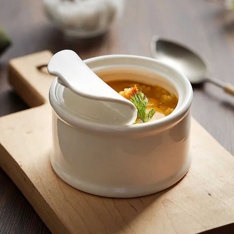 Classic White Soup Ceramic Bowl