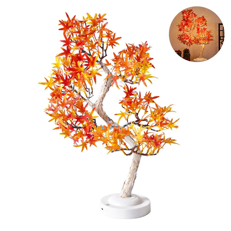 Warm LED Mini Tree Table Lamp for Home Decor - Cofik