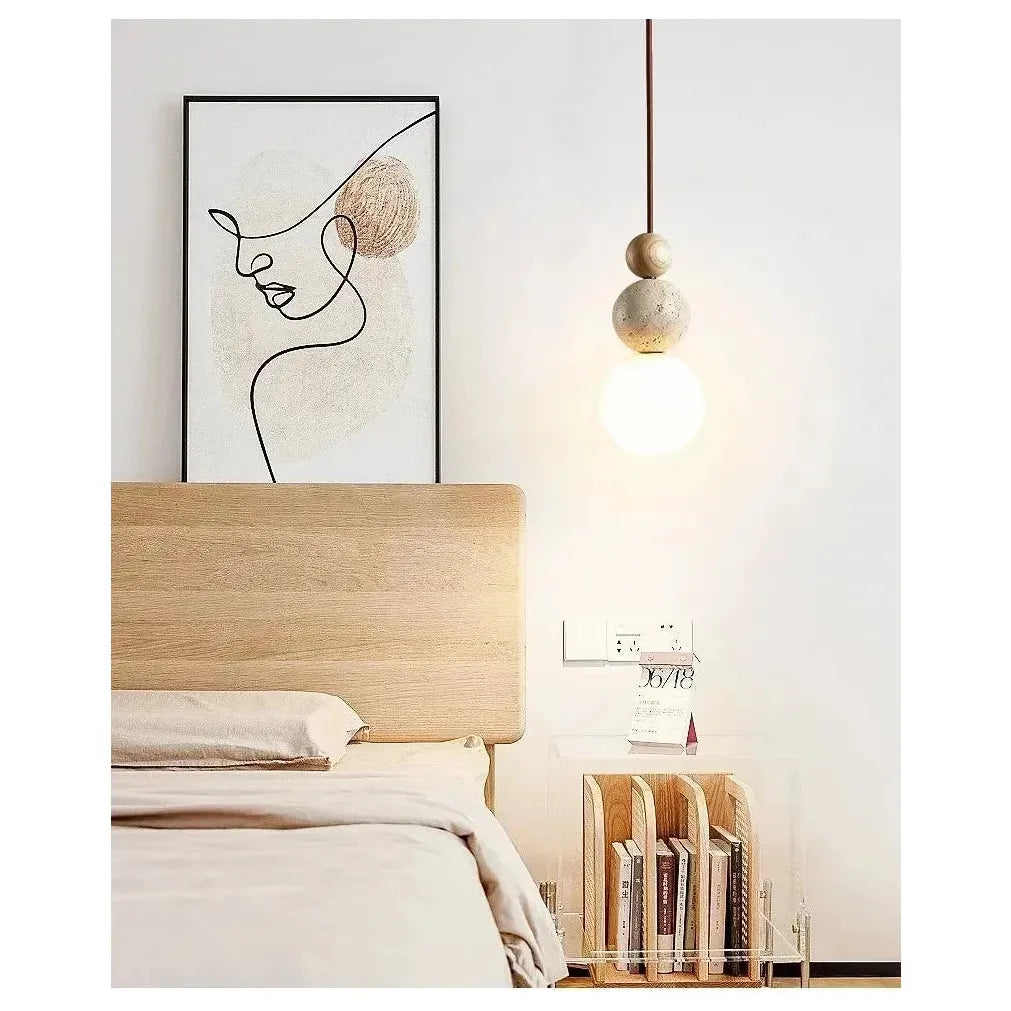 Natural Stone Pendant Light Fixture