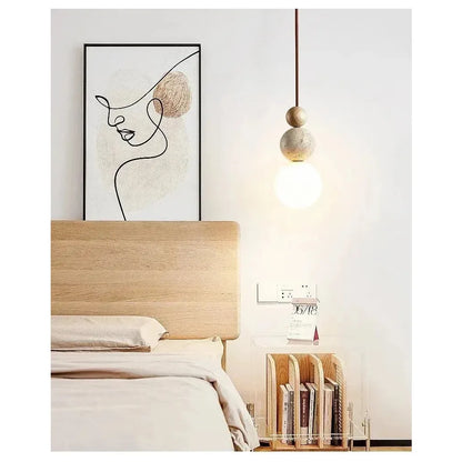 Natural Stone Pendant Light Fixture