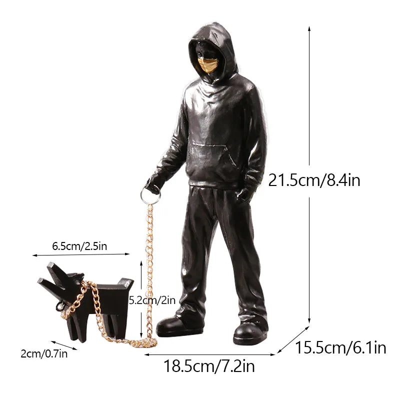 Banksy Figurines | Pop Art Decor | Modern Home Accents