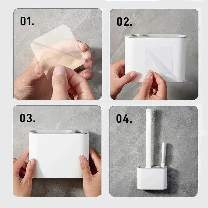 Bathroom Cleaning Brush Set with Holder