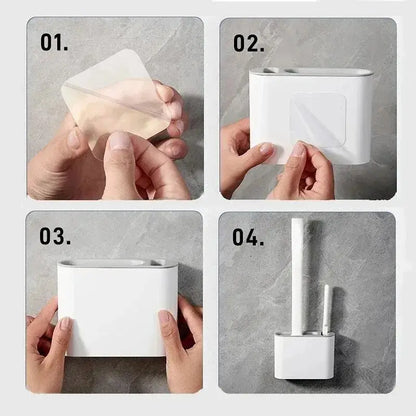 Bathroom Cleaning Brush Set with Holder