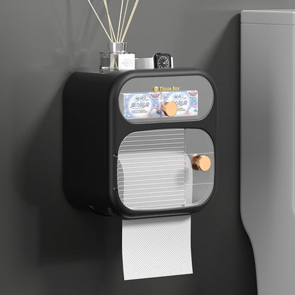 Space-Saving Wall-Mounted Toilet Paper Holder Storage
